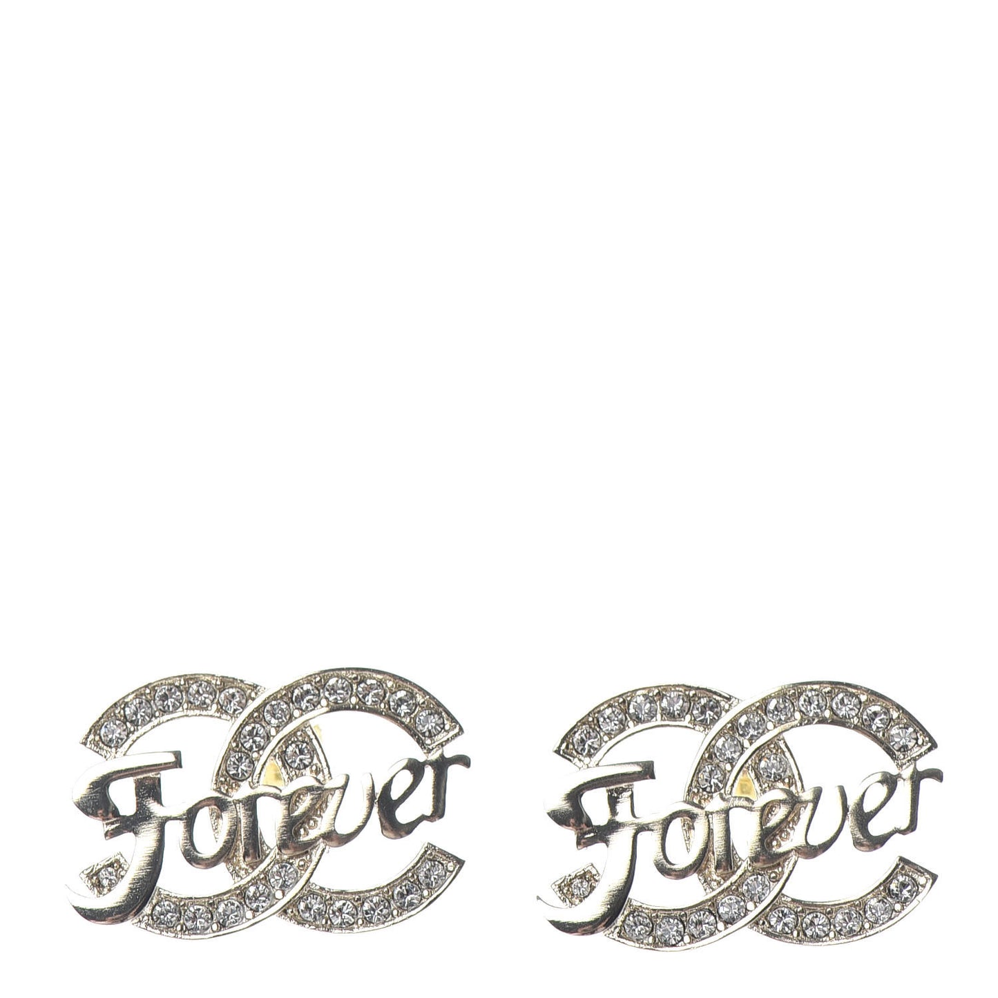 Crystal CC Forever Earrings Gold