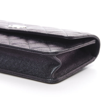 Chanel Iridescent Caviar Quilted Classic Pouch Clutch Black 11 of 11