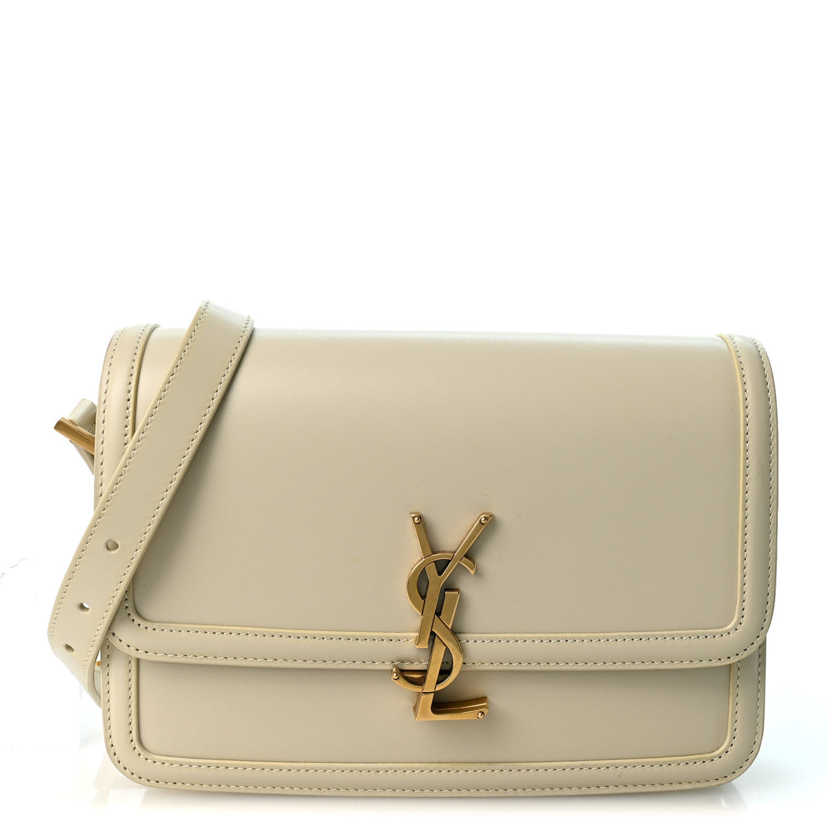 Box Calfskin Monogram Medium Solferino Satchel Crema Soft
