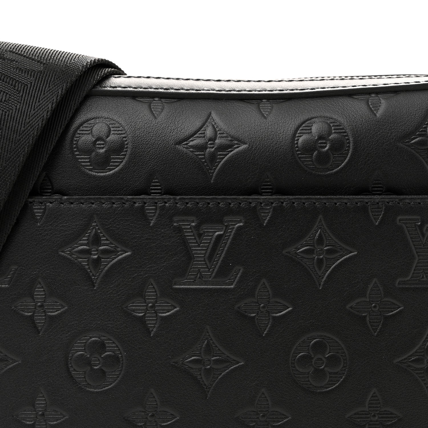 Louis Vuitton Calfskin Monogram Shadow Duo Messenger Black 7 of 9