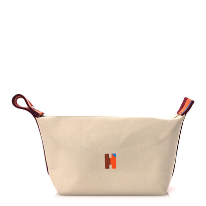 Hermes Cotton Canvas H Pavillon Large Bride-A-Brac Pouch Naturel 1 of 12