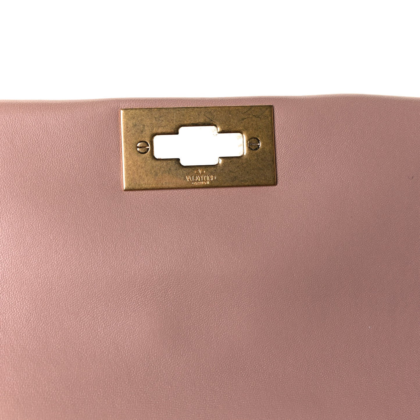 Nappa Large Roman Stud Shoulder Bag Rose Cannelle