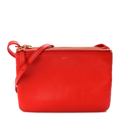 Celine Goatskin Small Trio Crossbody Bag Alizarin 1 of 11