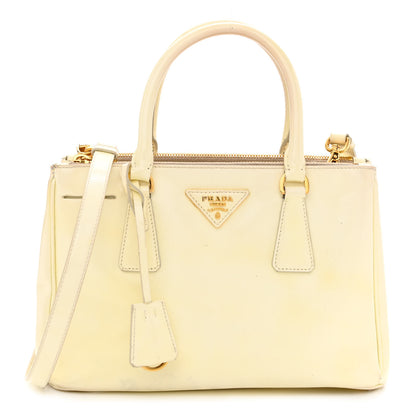 Prada Saffiano Vernice Mini Galleria Double Zip Tote Bianco 1 of 17