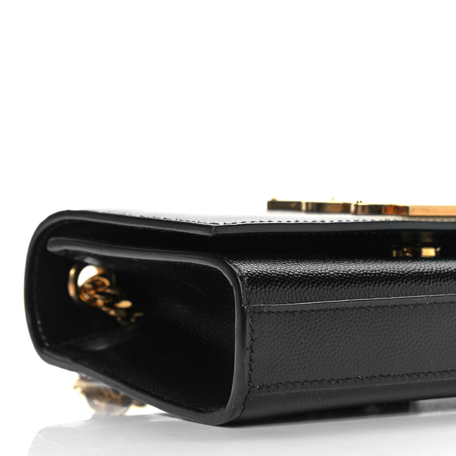 Saint Laurent Grain De Poudre Small Monogram Kate Satchel Black 8 of 9