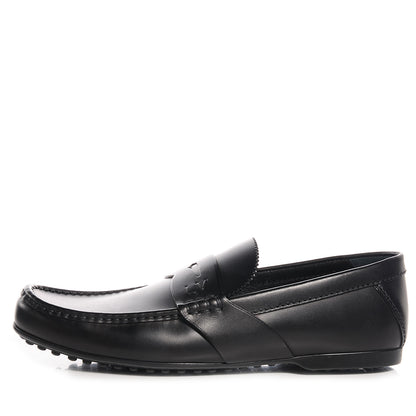 Louis Vuitton Mens Leather Contest Car Loafers Black 8.5 1 of 8
