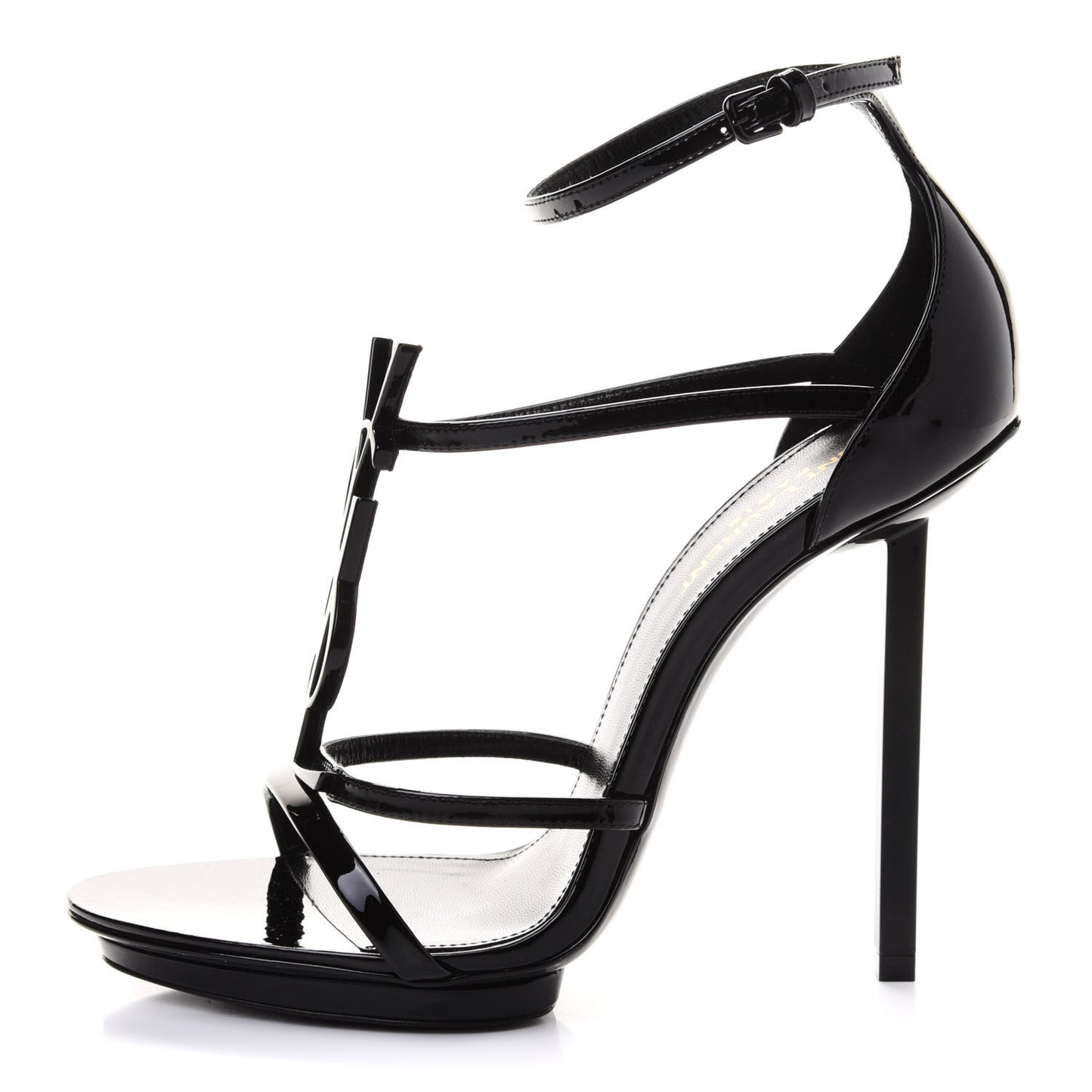 Patent Cassandra 110 Ankle Strap Sandals 38.5 Black