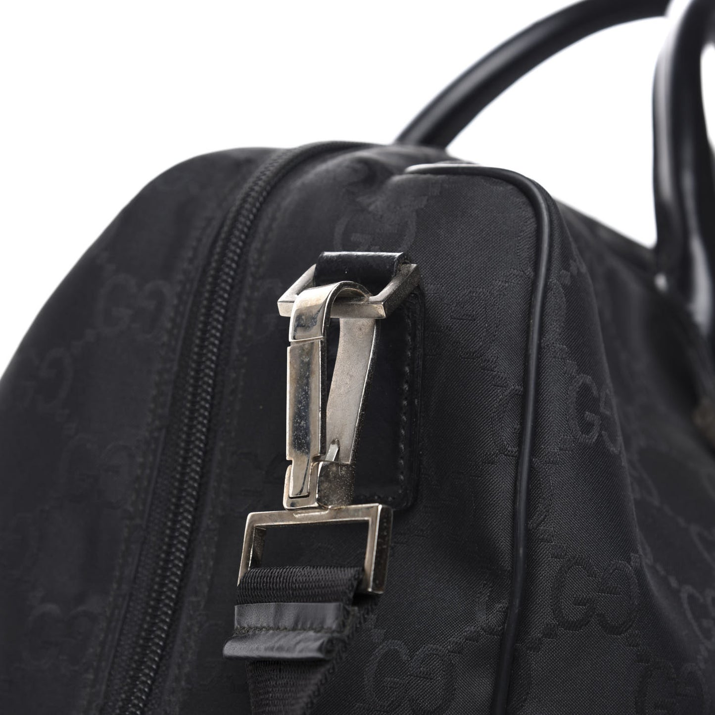 Nylon Monogram Large Duffle Bag Black