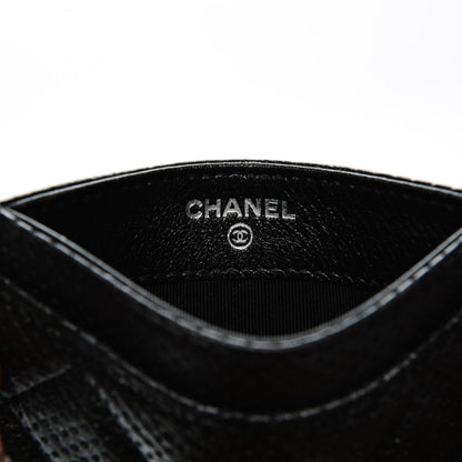 Chanel Perforated Lambskin Quilted Card Holder Black 6 of 9