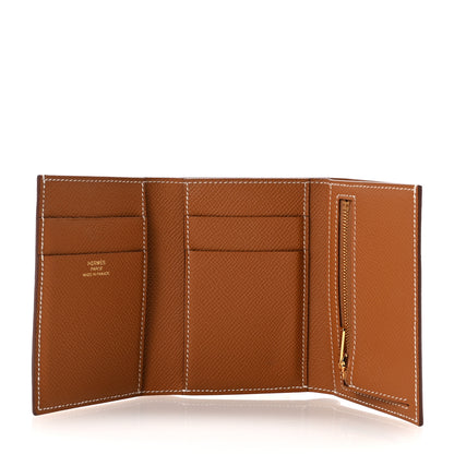 Hermes Epsom Tri-Fold Compact Bearn Wallet Gold 5 of 7