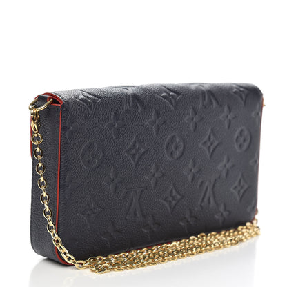 Louis Vuitton Empreinte Pochette Felicie Chain Wallet Marine Rouge 3 of 10