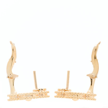 Van Cleef & Arpels 18K Rose Gold Diamond Vintage Alhambra Earrings 3 of 5