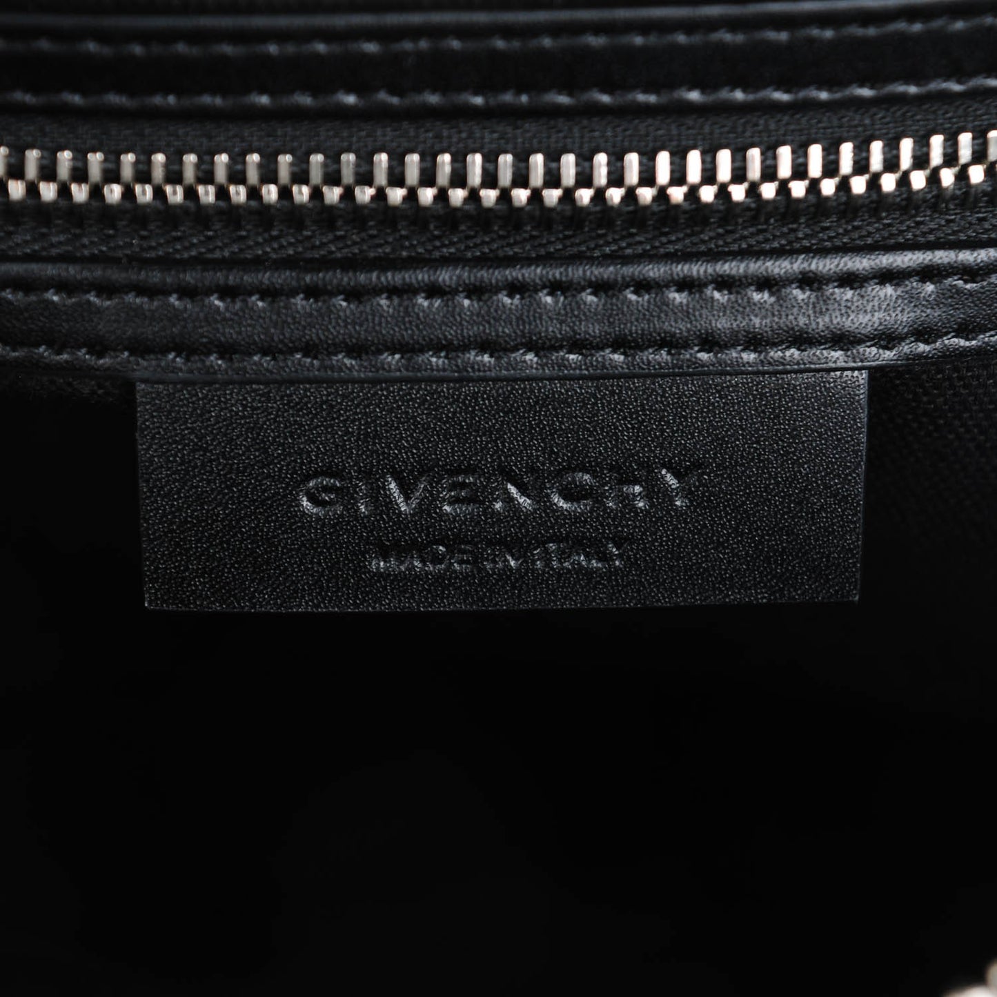 Calfskin Striped Mini Antigona Black White
