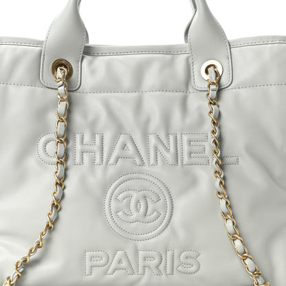 Chanel Calfskin Small Deauville Tote Light Grey 9 of 11