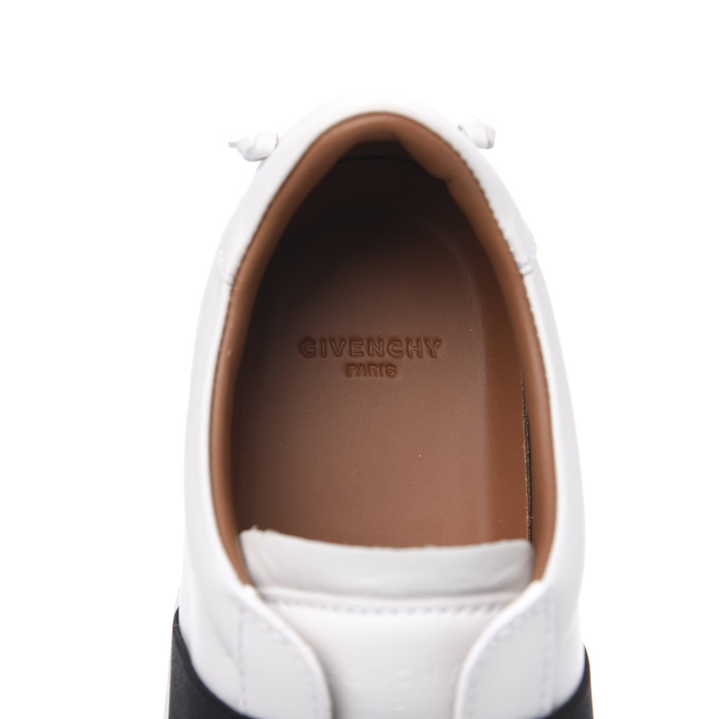 Calfskin Band Logo Womens Urban Street Sneakers 37 White Black