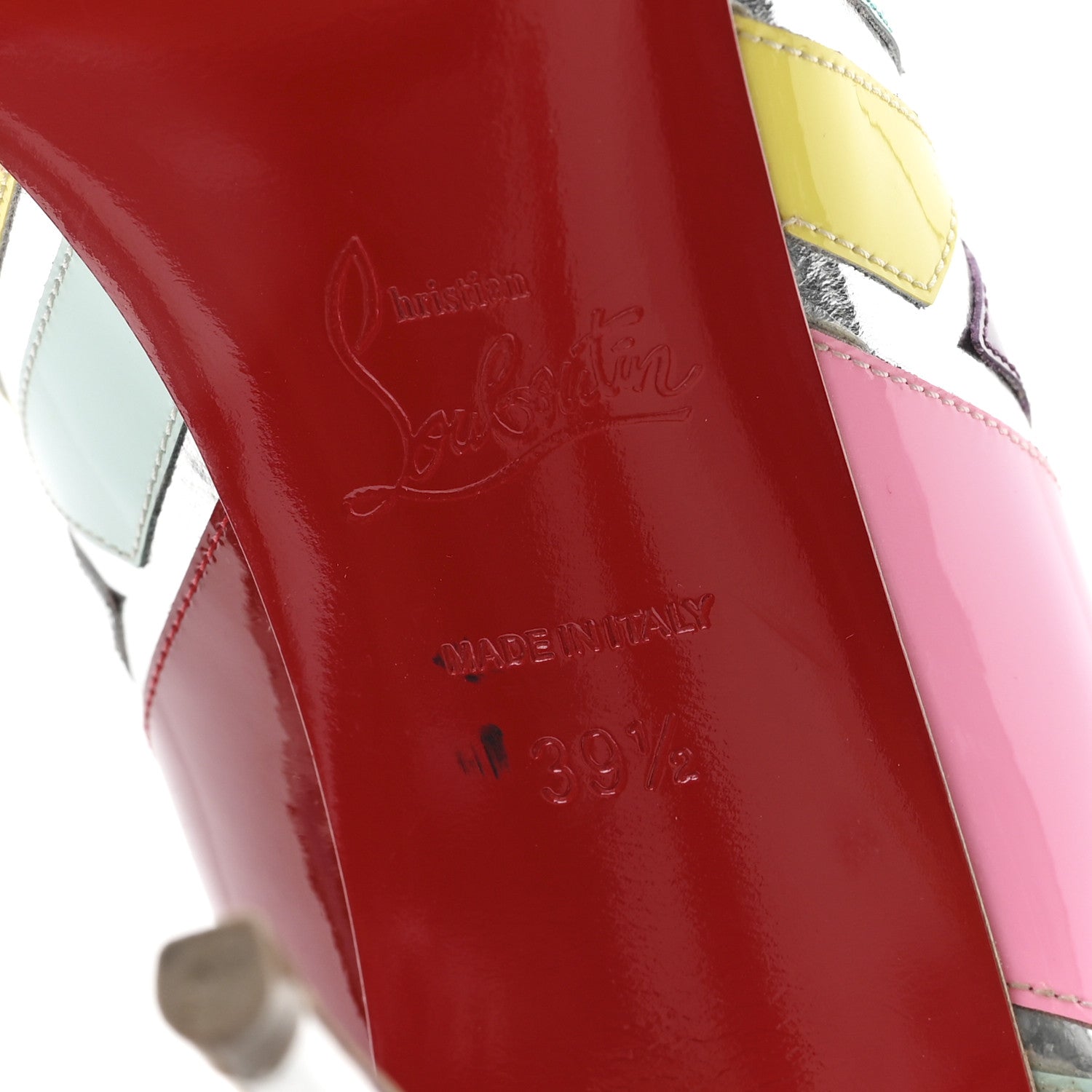Christian Louboutin Metallic Shiny Nappa Patent Explorete 100 Pumps 39.5 Lavender Multicolor 7 of 8
