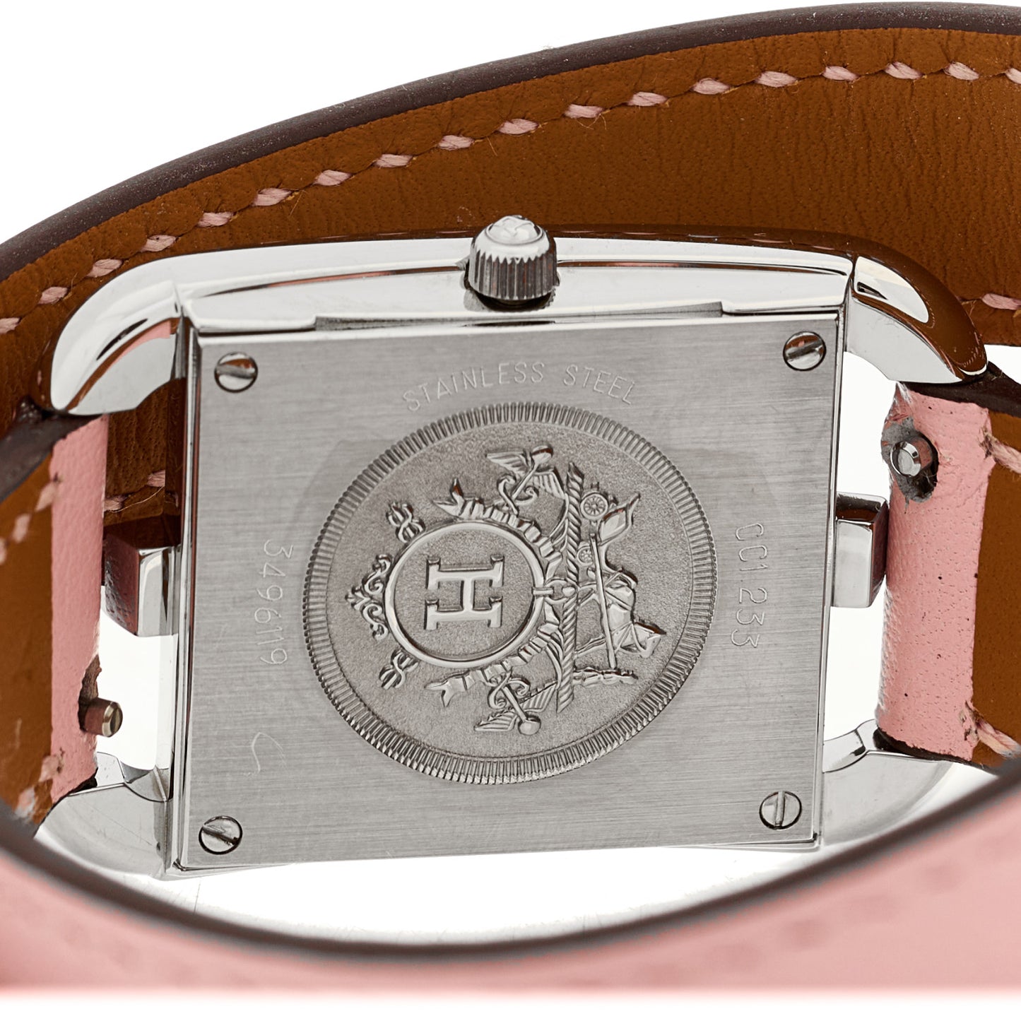 Stainless Steel Swift Diamond Pink Sapphire Mother of Pearl 23mm Cape Cod Double Tour Quartz Watch Rose Sakura