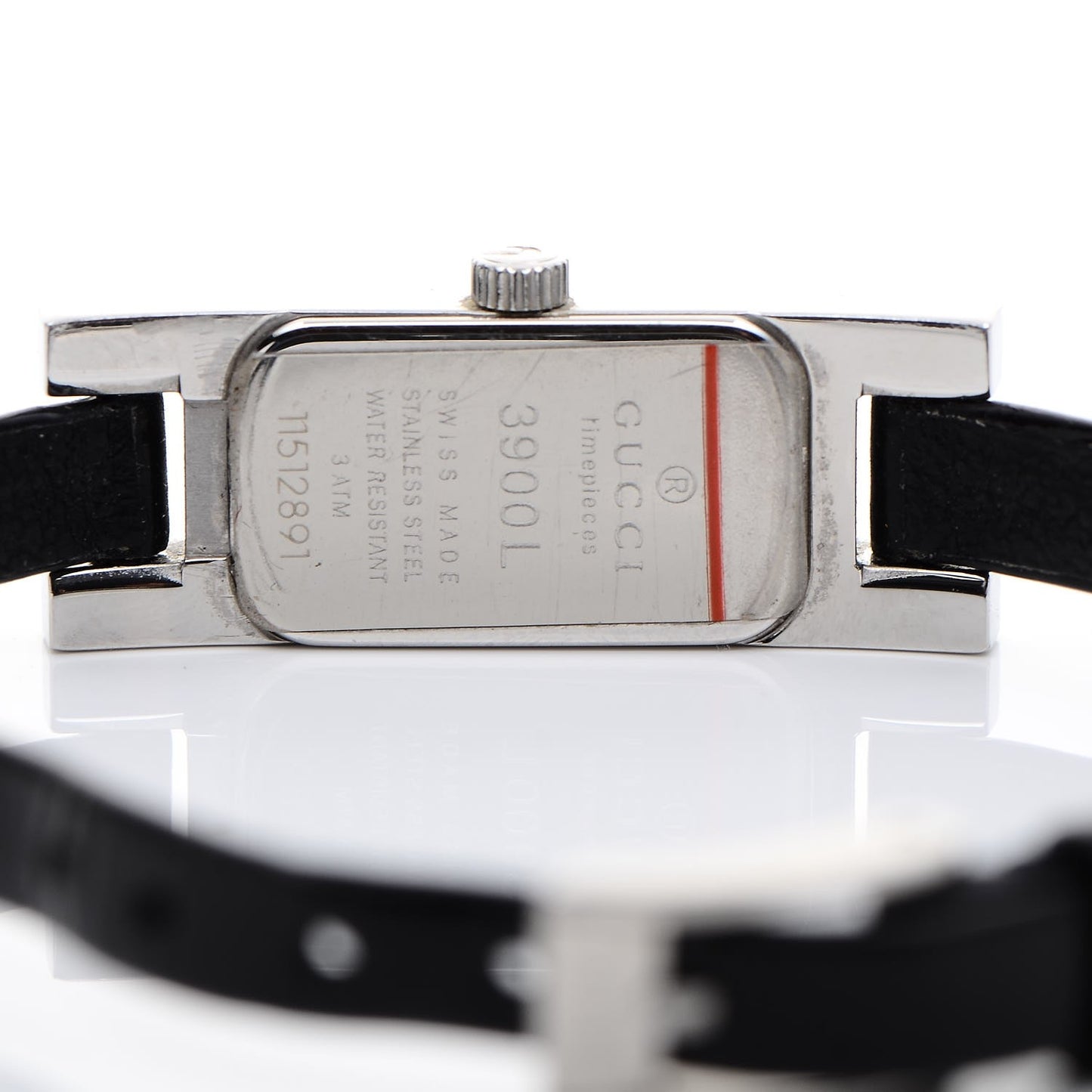 Stainless Steel Calfskin 12mm 3900L Quartz Watch Black
