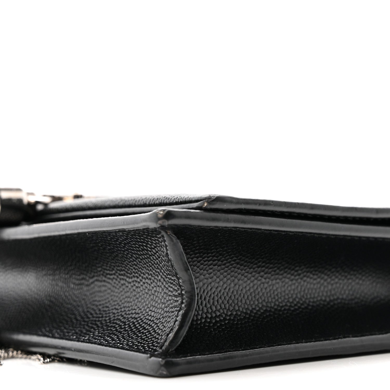 Saint Laurent Grain De Poudre Classic Monogram Kate Tassel Chain Wallet Black 10 of 13