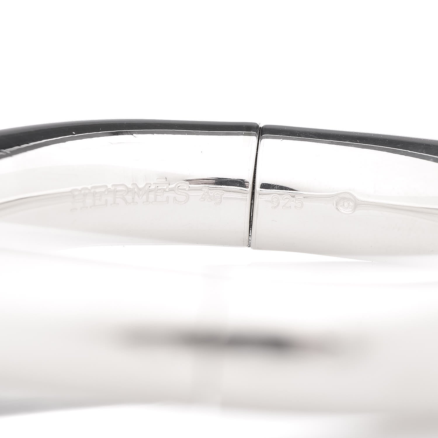 Hermes Sterling Silver Lima Bangle Bracelet 4 of 4