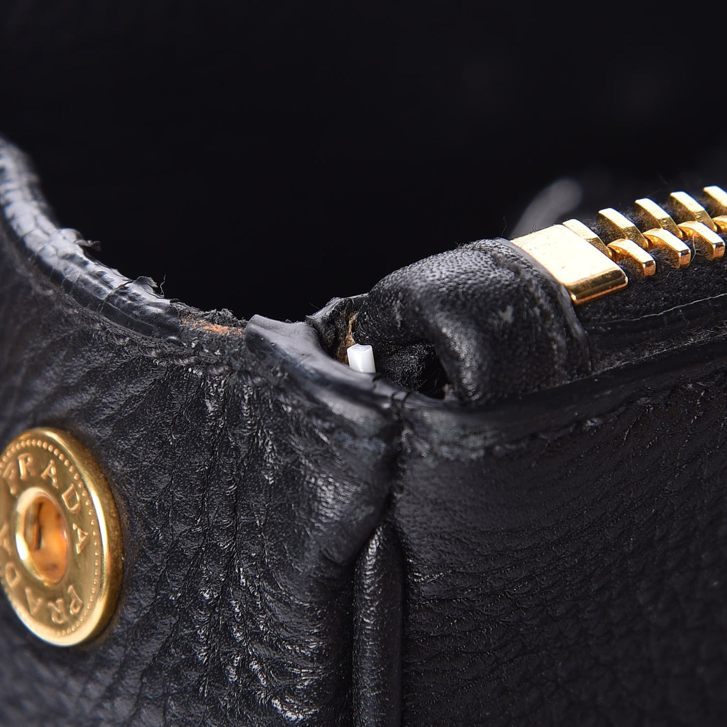 Vitello Daino Large Double Zip Tote Nero Black