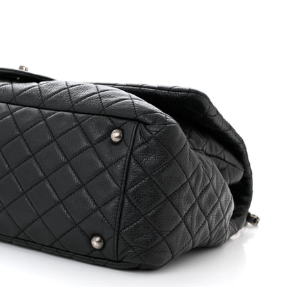 Chanel Calfskin Quilted XXL Travel Flap Bag Black 10 of 10