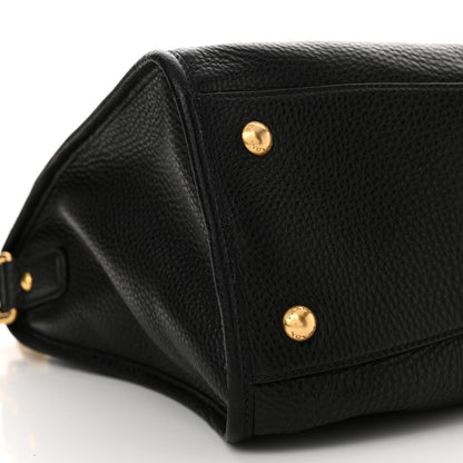 Prada Vitello Daino Shopping Satchel Black 8 of 10