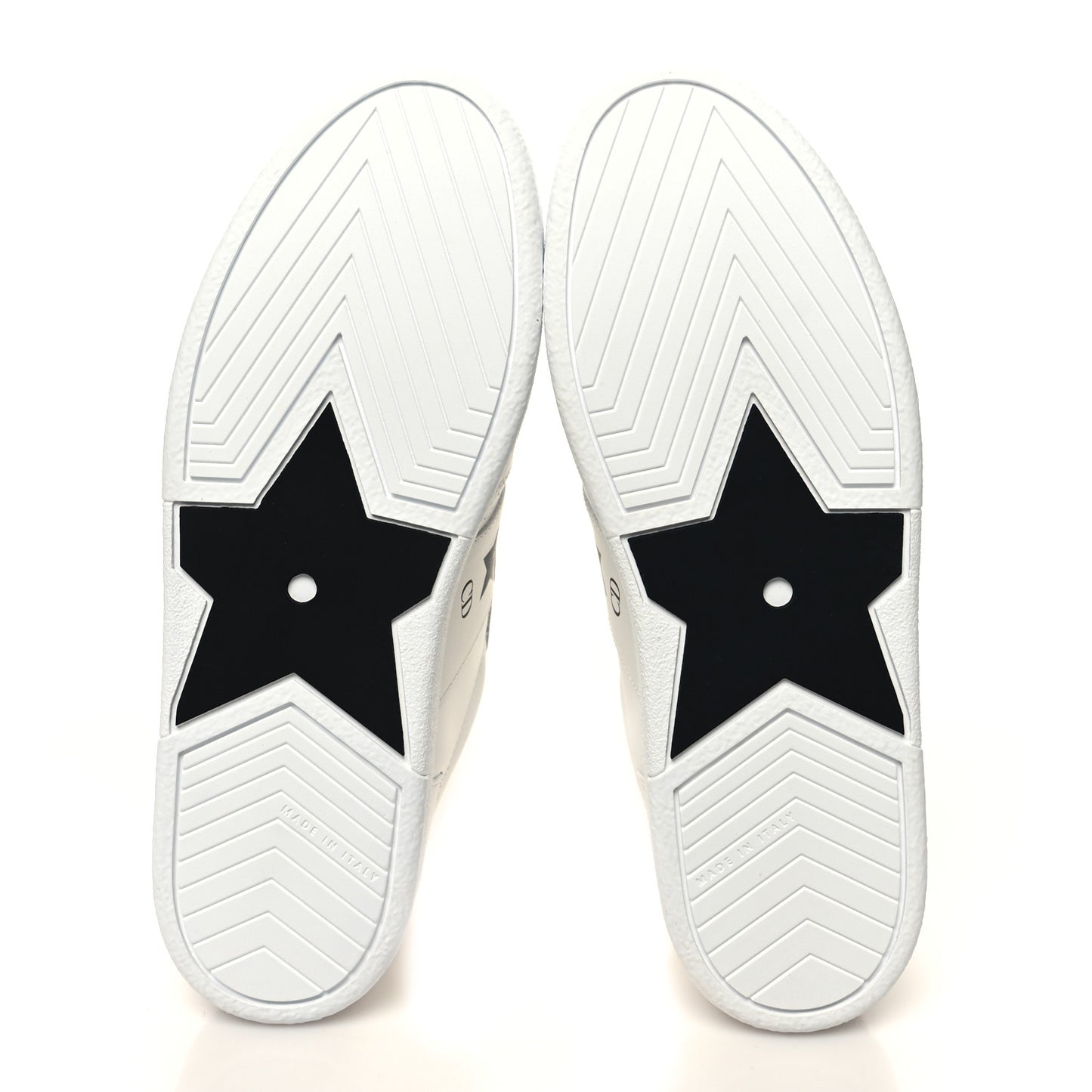 Calfskin Suede Dior Star Low Top Sneakers 37 White Black