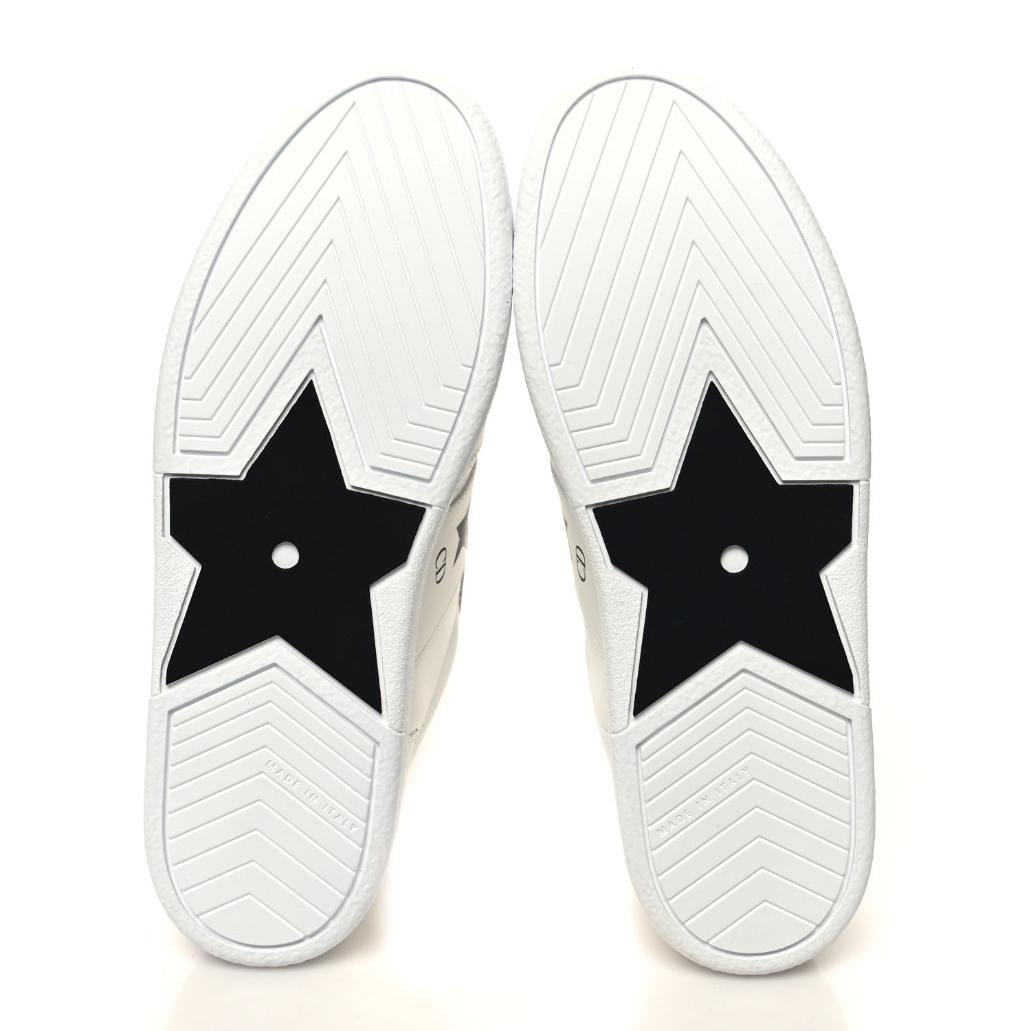 Christian Dior Calfskin Suede Dior Star Low Top Sneakers 37 White Black 5 of 9