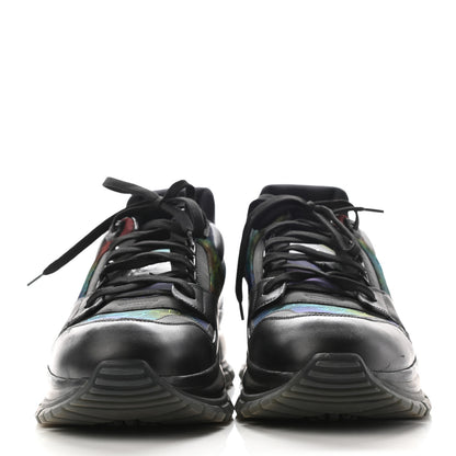 Louis Vuitton Calfskin Monogram 2054 Trail Sneakers 9 Black Multicolor 2 of 9