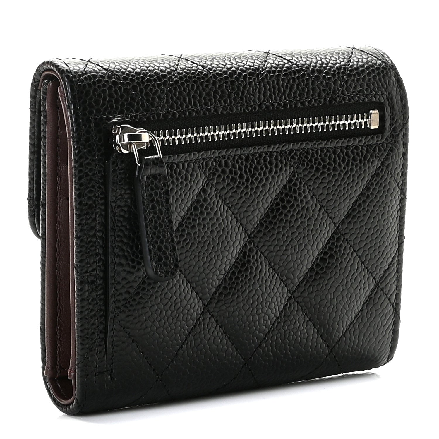 Chanel Caviar Quilted Compact Flap Wallet Black 3 of 11