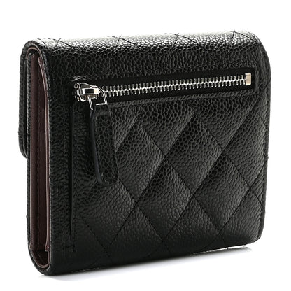 Chanel Caviar Quilted Compact Flap Wallet Black 3 of 11