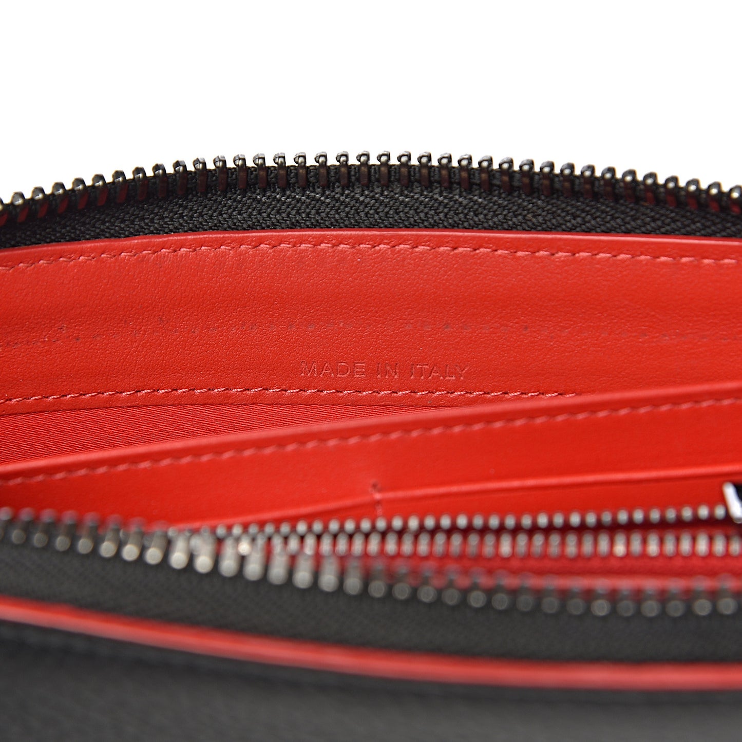 Calfskin Panettone Zip Around Wallet Black
