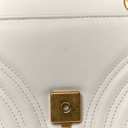 Gucci Calfskin Matelasse Mini GG Marmont Shoulder Bag White 14 of 21