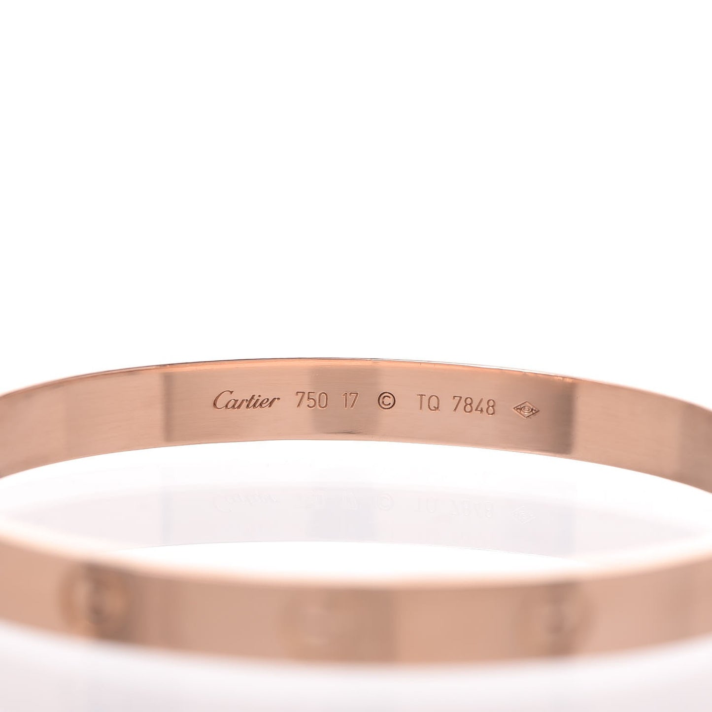 18K Pink Gold LOVE Bracelet 17