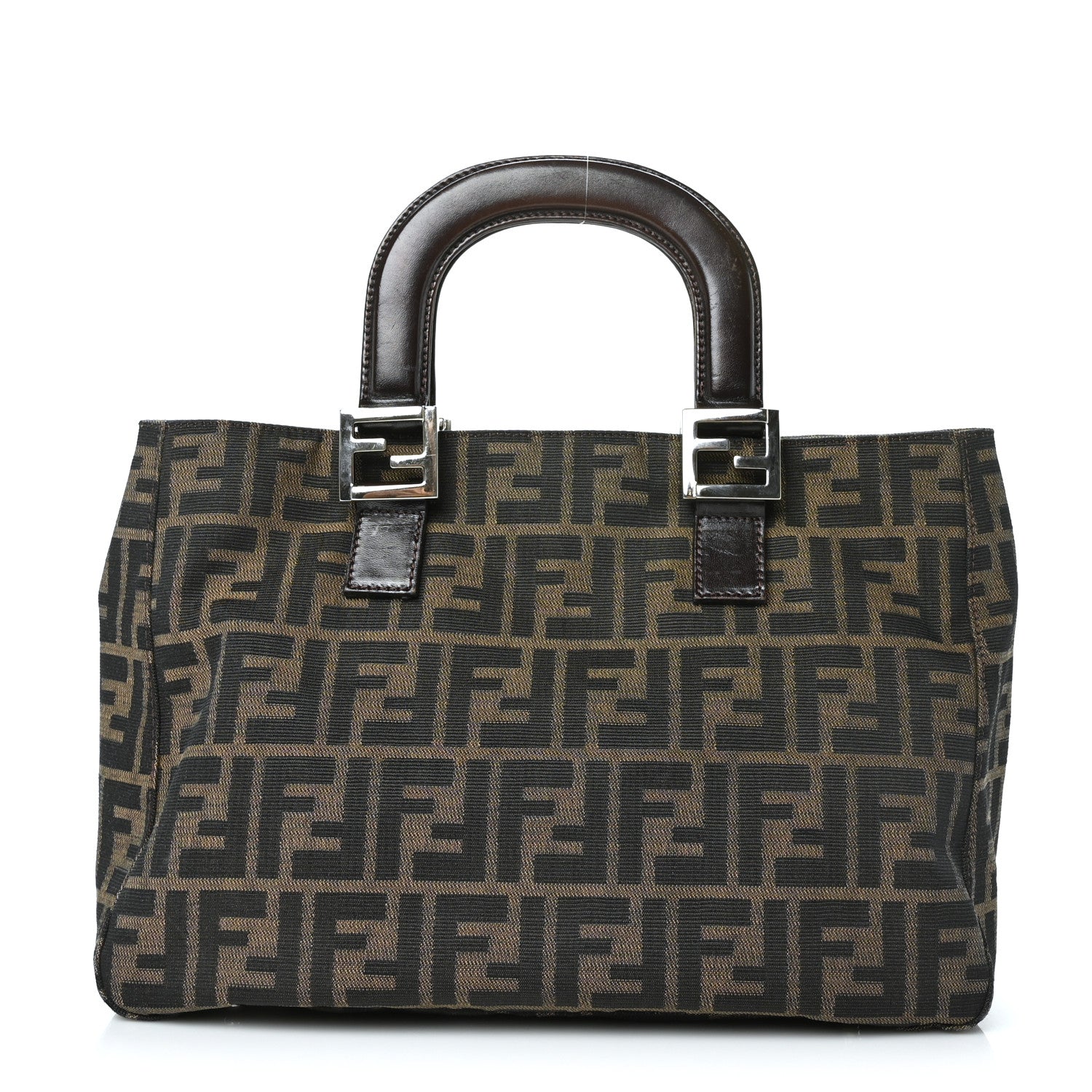 Fendi Zucca Top Handle Tote Tobacco 1 of 7