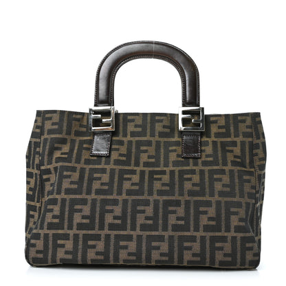 Fendi Zucca Top Handle Tote Tobacco 1 of 7