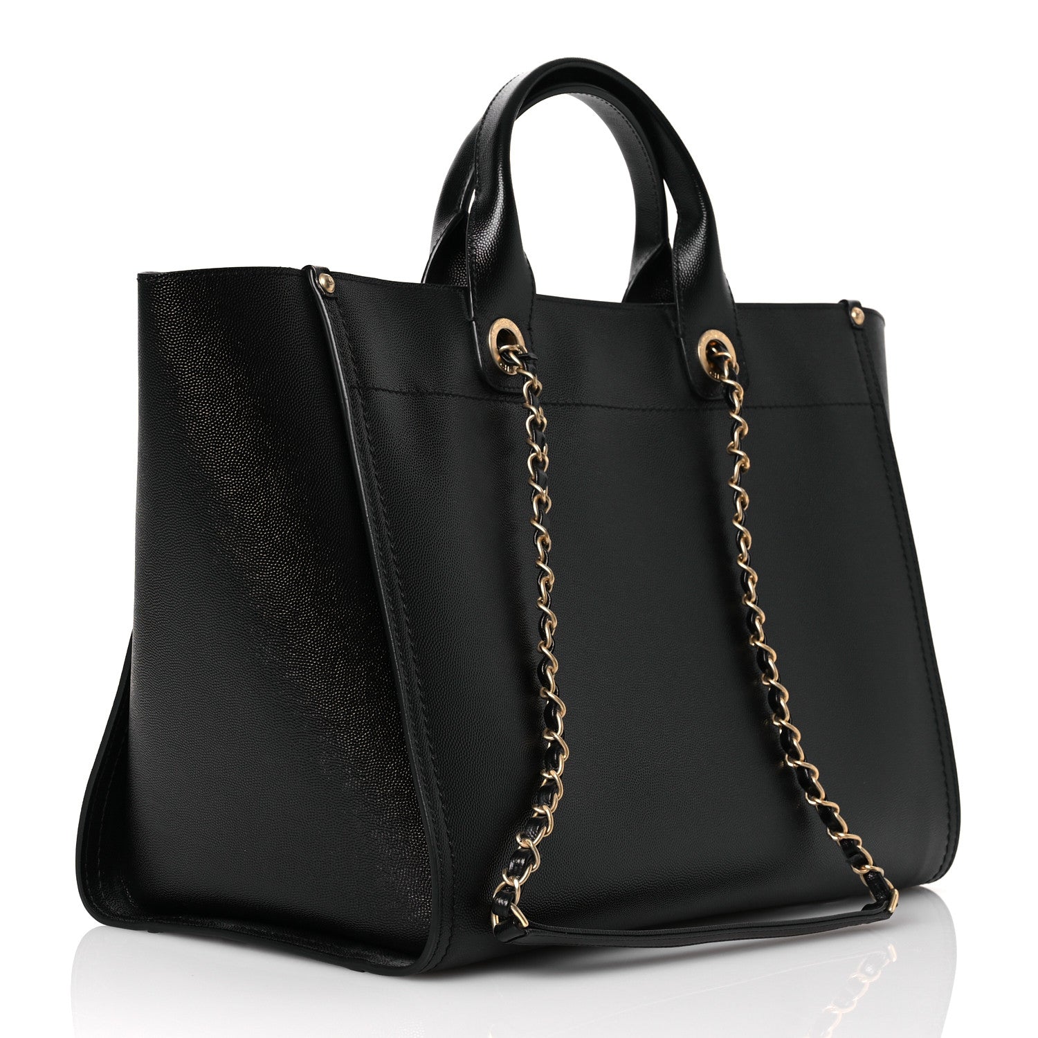 Chanel Caviar Medium Studded Deauville Tote Black 3 of 14
