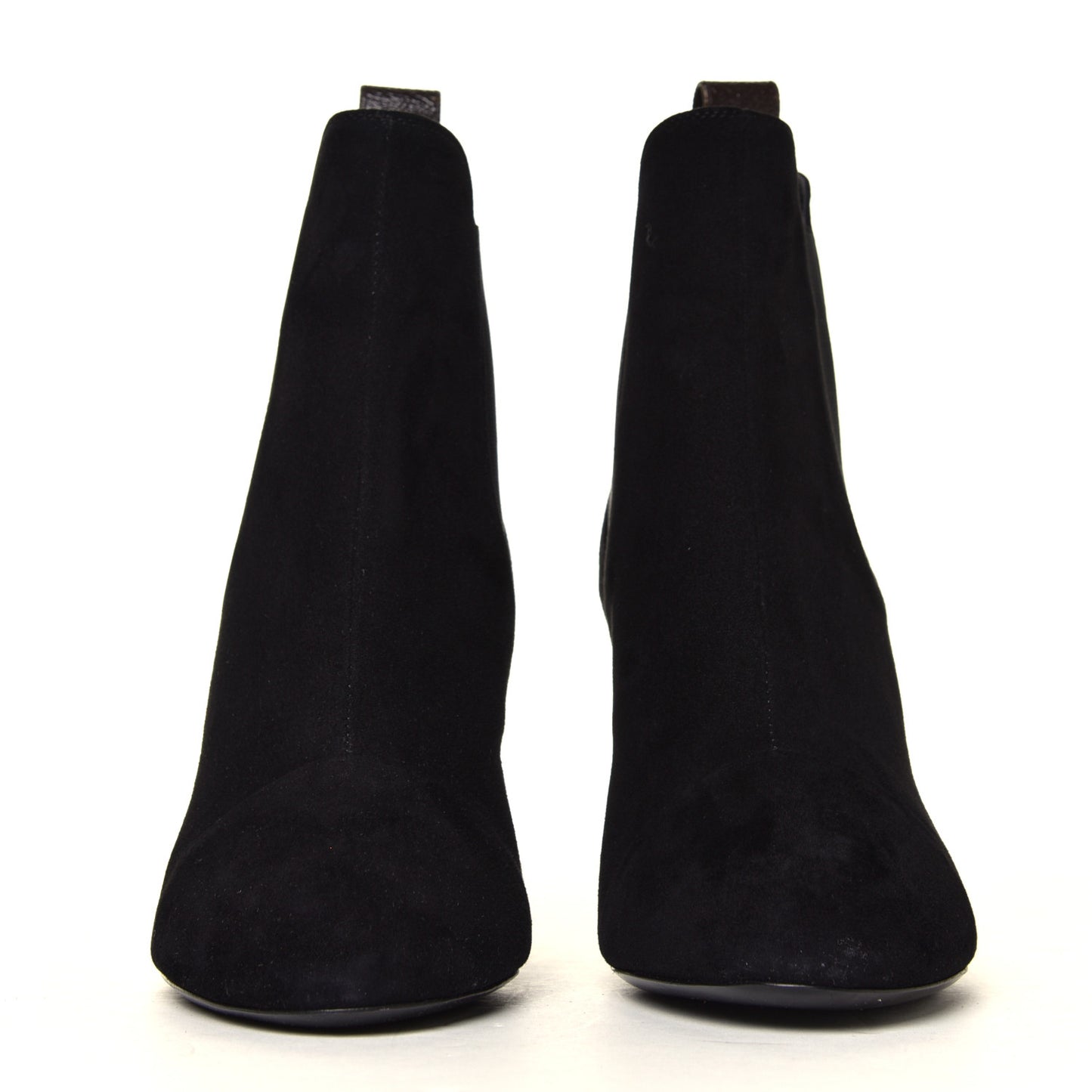 Suede Monogram Uniformes Cap Toe Chelsea 80mm Ankle Boots 37 Black