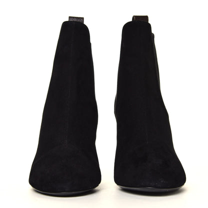 Louis Vuitton Suede Monogram Uniformes Cap Toe Chelsea 80mm Ankle Boots 37 Black 4 of 6