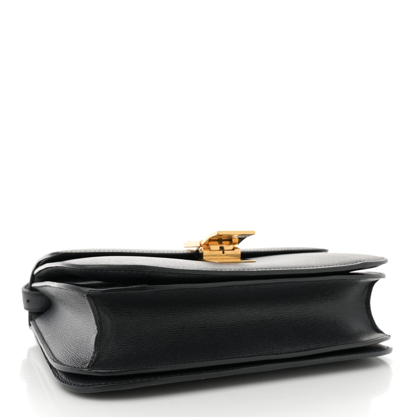 Liege Calfskin Medium Classic Box Flap Bag Black