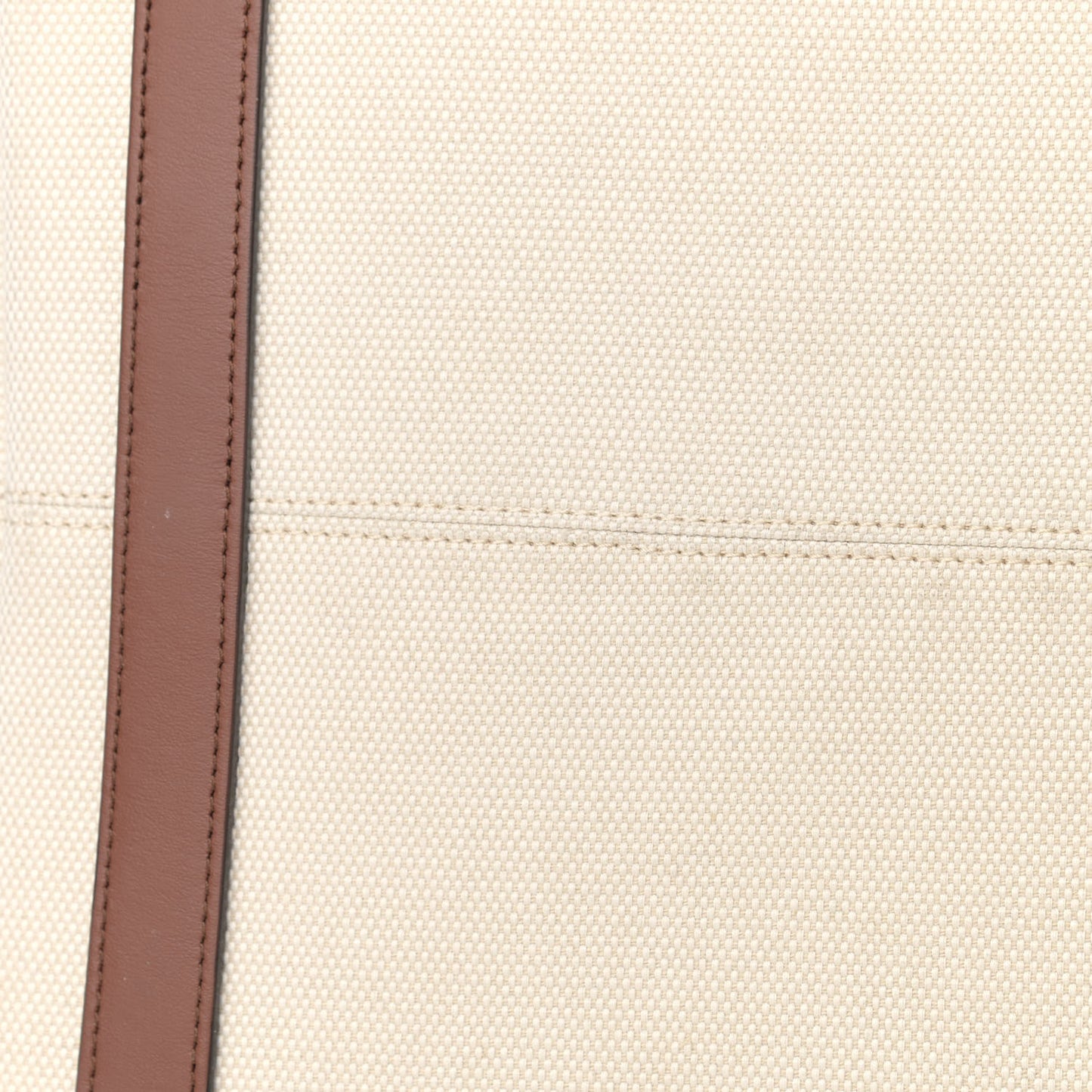 Cotton Canvas Calfskin Large Society Tote Bag Natural