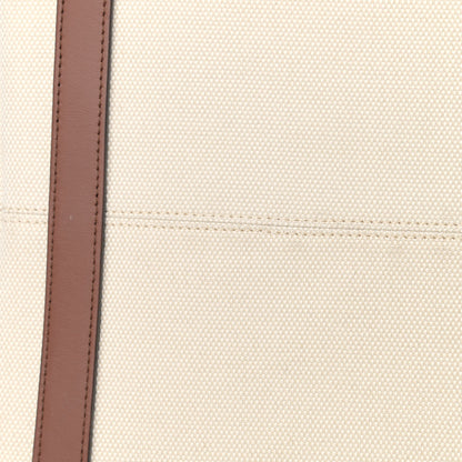Burberry Cotton Canvas Calfskin Large Society Tote Bag Natural 11 of 11
