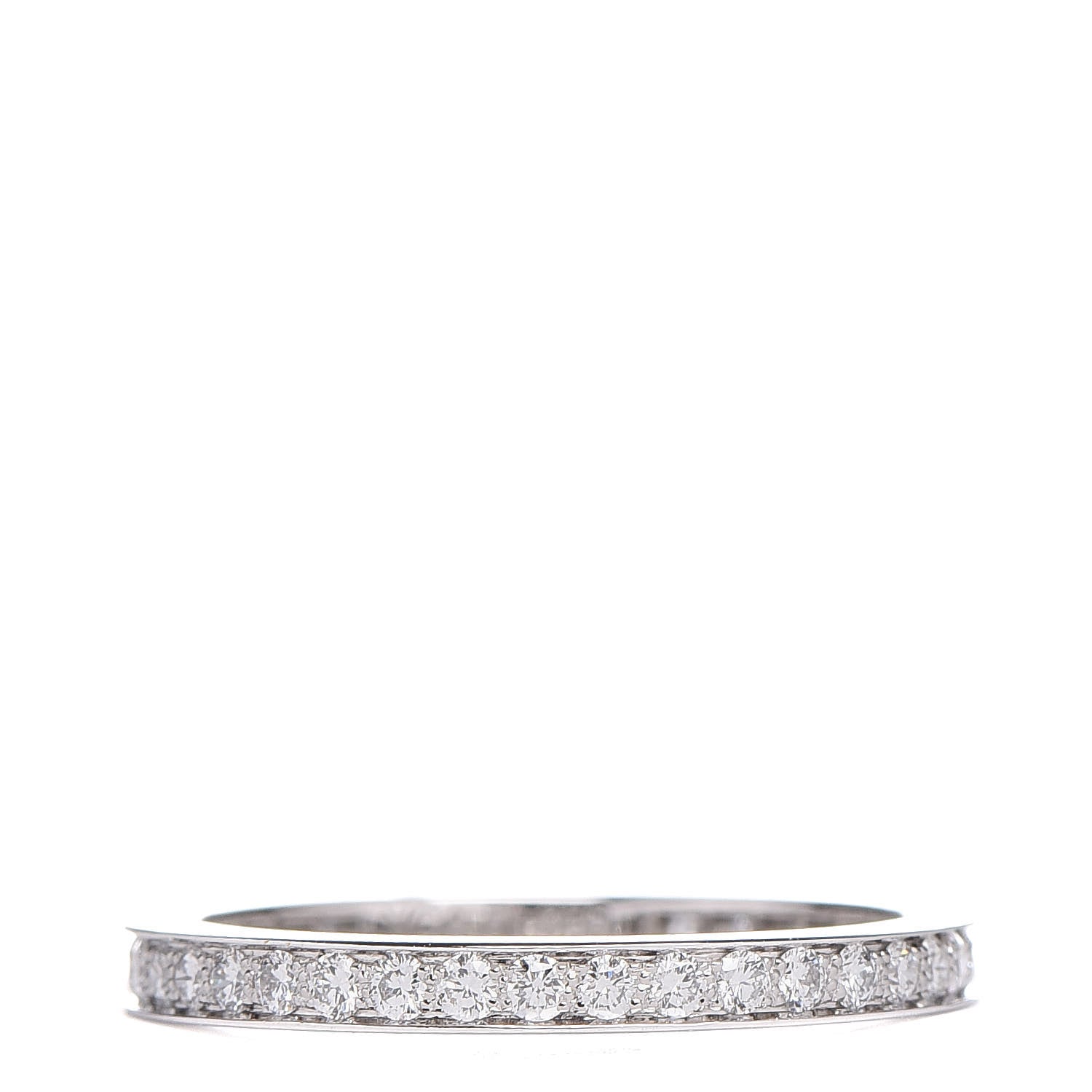 Van Cleef & Arpels Platinum Diamond 2.1mm Romance Wedding Band Ring 47 4 1 of 5