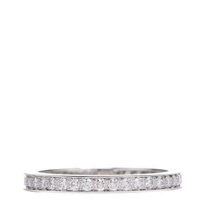 Van Cleef & Arpels Platinum Diamond 2.1mm Romance Wedding Band Ring 47 4 1 of 5