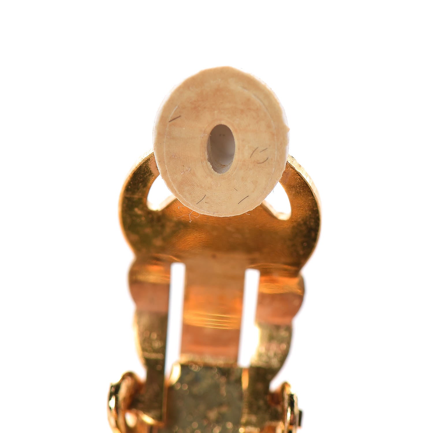 Chanel Metal CC Turnlock Clip On Earrings Gold 5 of 7