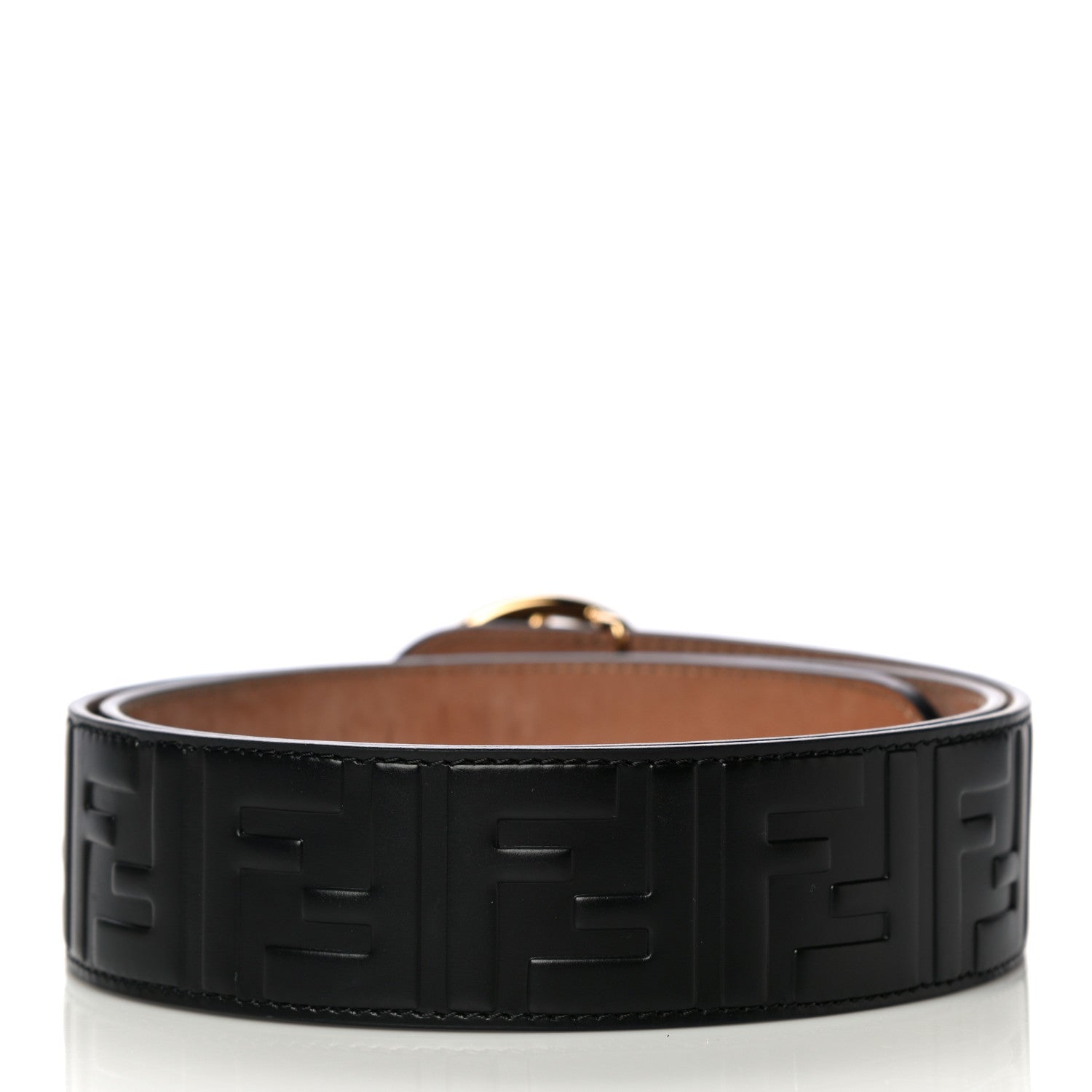 Fendi Calfskin F is Fendi FF 1974 Embossed Belt 90 36 Black 2 of 6