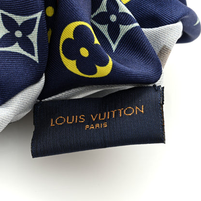 Louis Vuitton Silk Game On Chouchou Trop Chou Scrunchie Blue 3 of 3