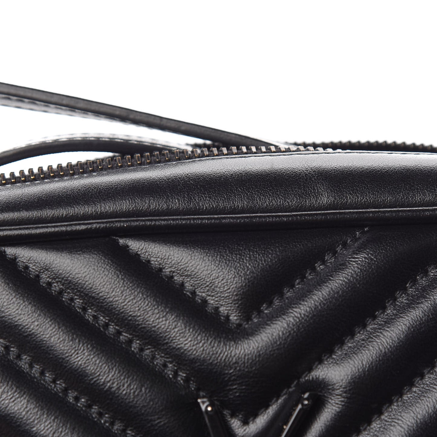 Calfskin Matelasse Monogram Lou Camera Bag Black