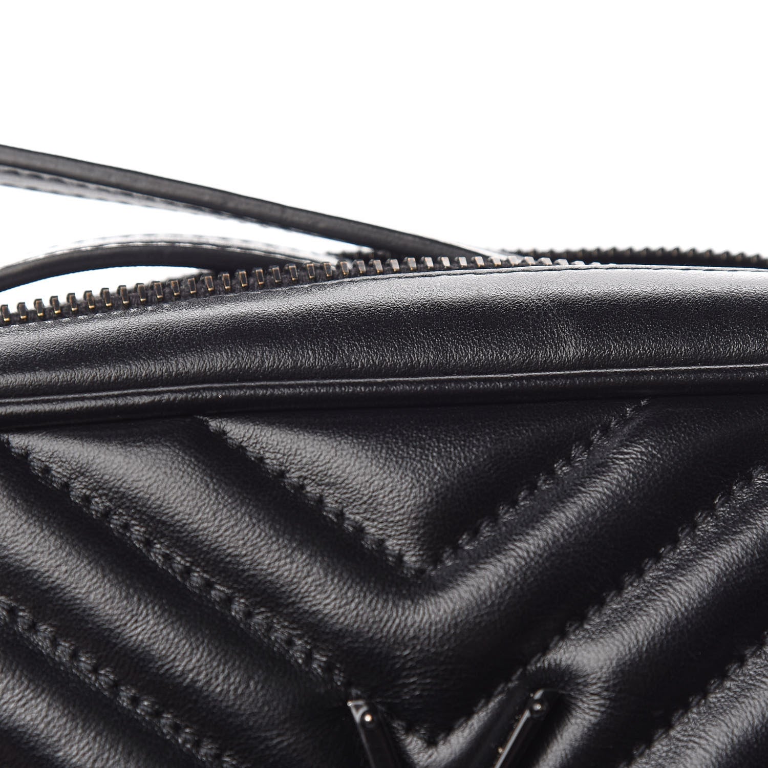 Saint Laurent Calfskin Matelasse Monogram Lou Camera Bag Black 13 of 14